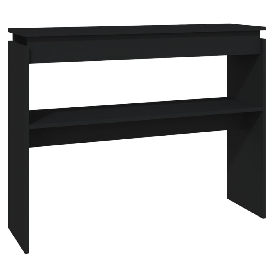 Mesa consola madera contrachapada negro 102x30x80