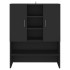 Armario de lavadora negro 70,5x25,5x90
