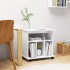 Armario con ruedas madera contrachapada blanco 60x45x60