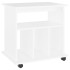 Armario con ruedas madera contrachapada blanco 60x45x60
