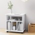 Armario con ruedas madera contrachapada blanco 60x45x60
