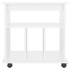 Armario con ruedas madera contrachapada blanco 60x45x60