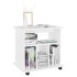Armario con ruedas madera contrachapada blanco 60x45x60