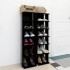 Muebles zapateros 2 uds negro 27,5x27x102