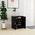 Mueble zapatero de madera de ingeniería negro 60x35x70