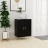 Mueble zapatero de madera de ingeniería negro 60x35x70