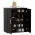 Mueble zapatero de madera de ingeniería negro 60x35x70