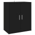 Mueble zapatero de madera de ingeniería negro 60x35x70