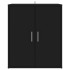 Mueble zapatero de madera de ingeniería negro 60x35x70