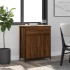 Aparador de madera de ingeniería marrón roble 70x30x80