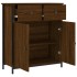 Aparador de madera de ingeniería marrón roble 70x30x80