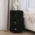 Aparador de madera contrachapada negro 30x30x70