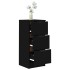 Aparador de madera contrachapada negro 30x30x70