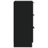 Aparador de madera contrachapada negro 30x30x70