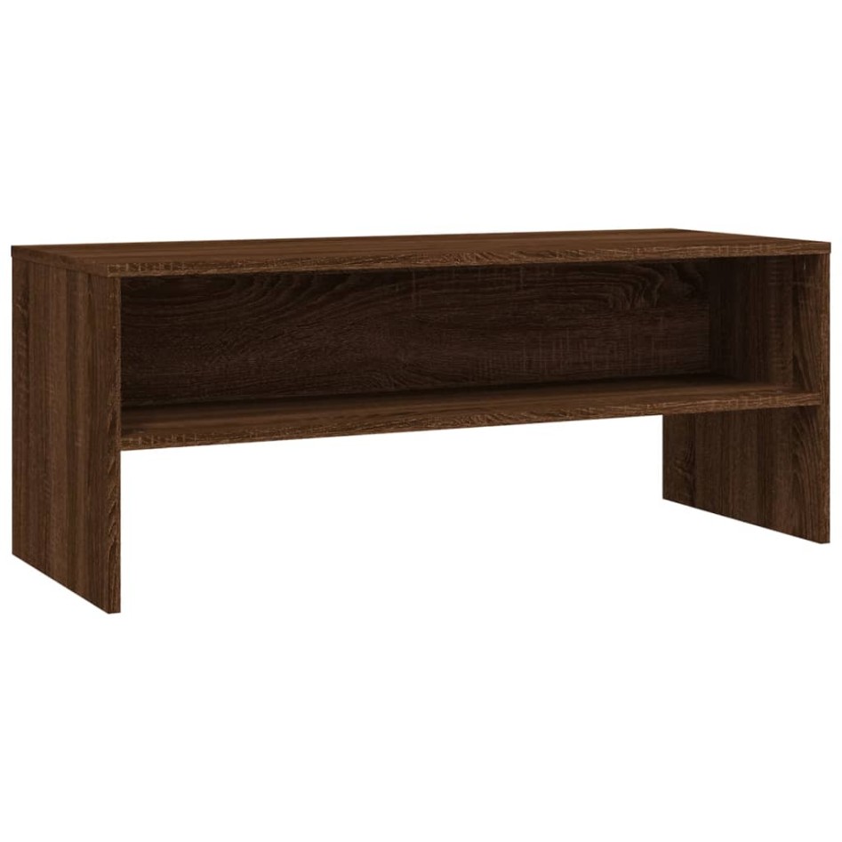 Mueble de TV madera contrachapada roble marrón 100x40x40
