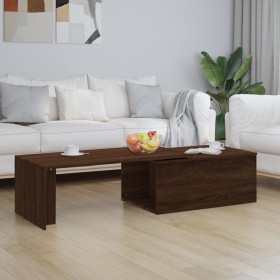 Mesa de centro madera contrachapada marrón roble 150x50x35
