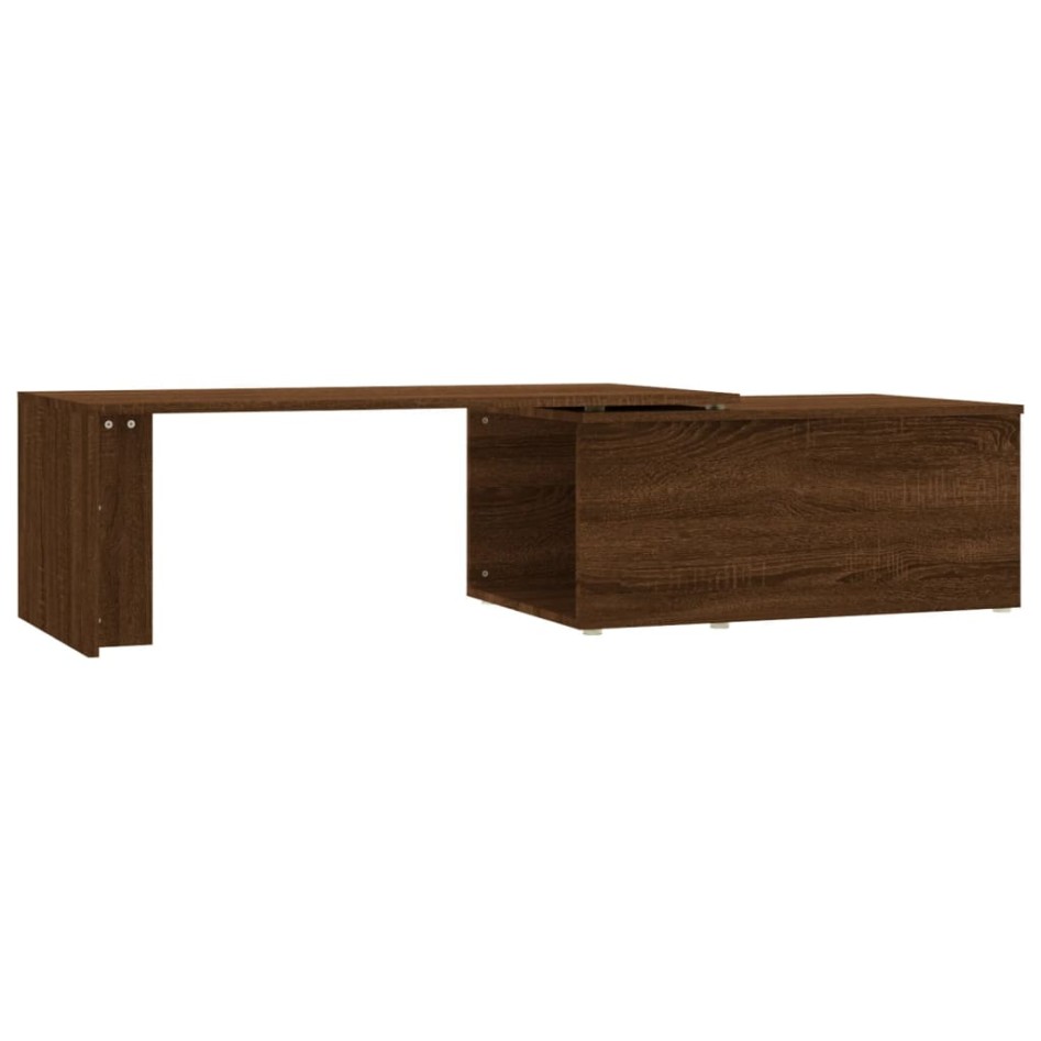 Mesa de centro madera contrachapada marrón roble 150x50x35