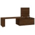 Mesa de centro madera contrachapada marrón roble 150x50x35