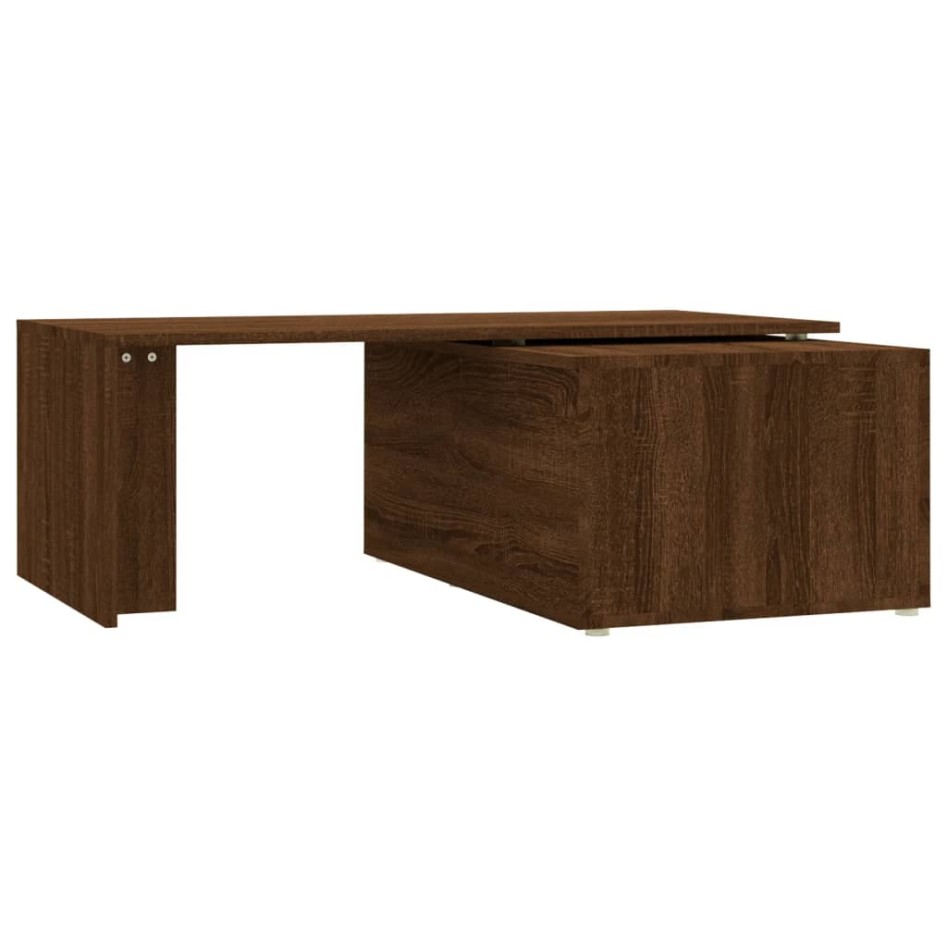 Mesa de centro madera contrachapada marrón roble 150x50x35