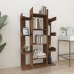 Estantería de madera contrachapada marrón roble 86x25,5x140 cm