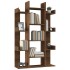 Estantería de madera contrachapada marrón roble 86x25,5x140