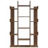 Estantería de madera contrachapada marrón roble 86x25,5x140