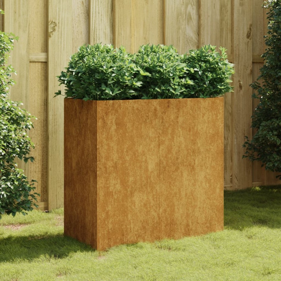 Jardinera de acero corten 80x40x80