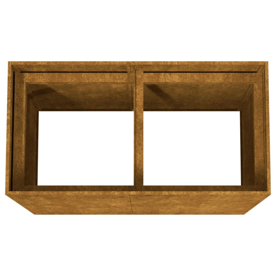 Jardinera de acero corten 80x40x80