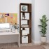 Estantería de madera contrachapada marrón roble 45x24x160