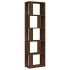 Estantería de madera contrachapada marrón roble 45x24x160