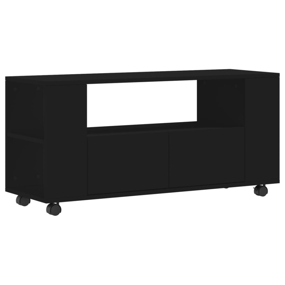 Mueble para TV madera de ingeniería negro 102x34,5x43