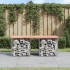 Banco jardín diseño gaviones madera abeto Douglas 103x44x42
