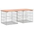 Banco jardín diseño gaviones madera abeto Douglas 103x44x42