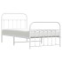 Estructura cama sin colchón con estribo metal blanco 100x190