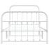Estructura cama sin colchón con estribo metal blanco 100x190