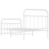 Estructura cama sin colchón con estribo metal blanco 100x190