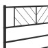 Estructura cama sin colchón con cabecero metal negro 100x200