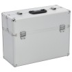 Caja de herramientas aluminio plateado 47x36x20 cm