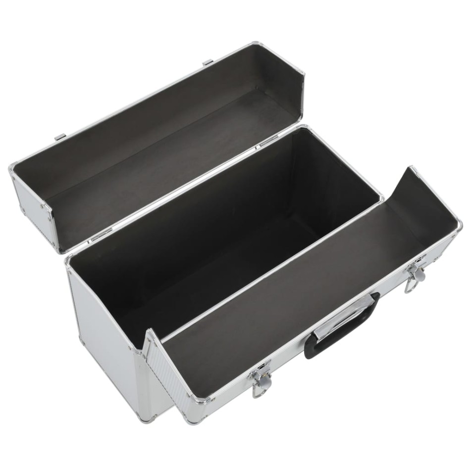 Caja de herramientas aluminio plateado 47x36x20