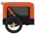 Remolque de bicicleta mascotas hierro tela Oxford naranja