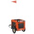 Remolque de bicicleta mascotas hierro tela Oxford naranja