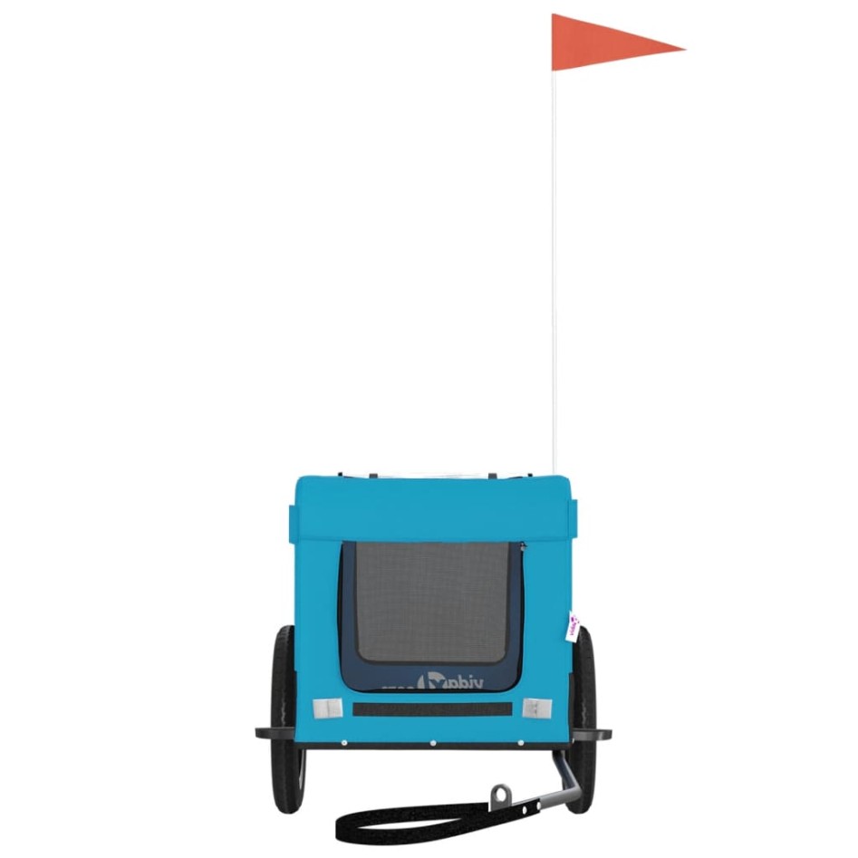 Remolque de bicicleta mascotas hierro tela Oxford azul