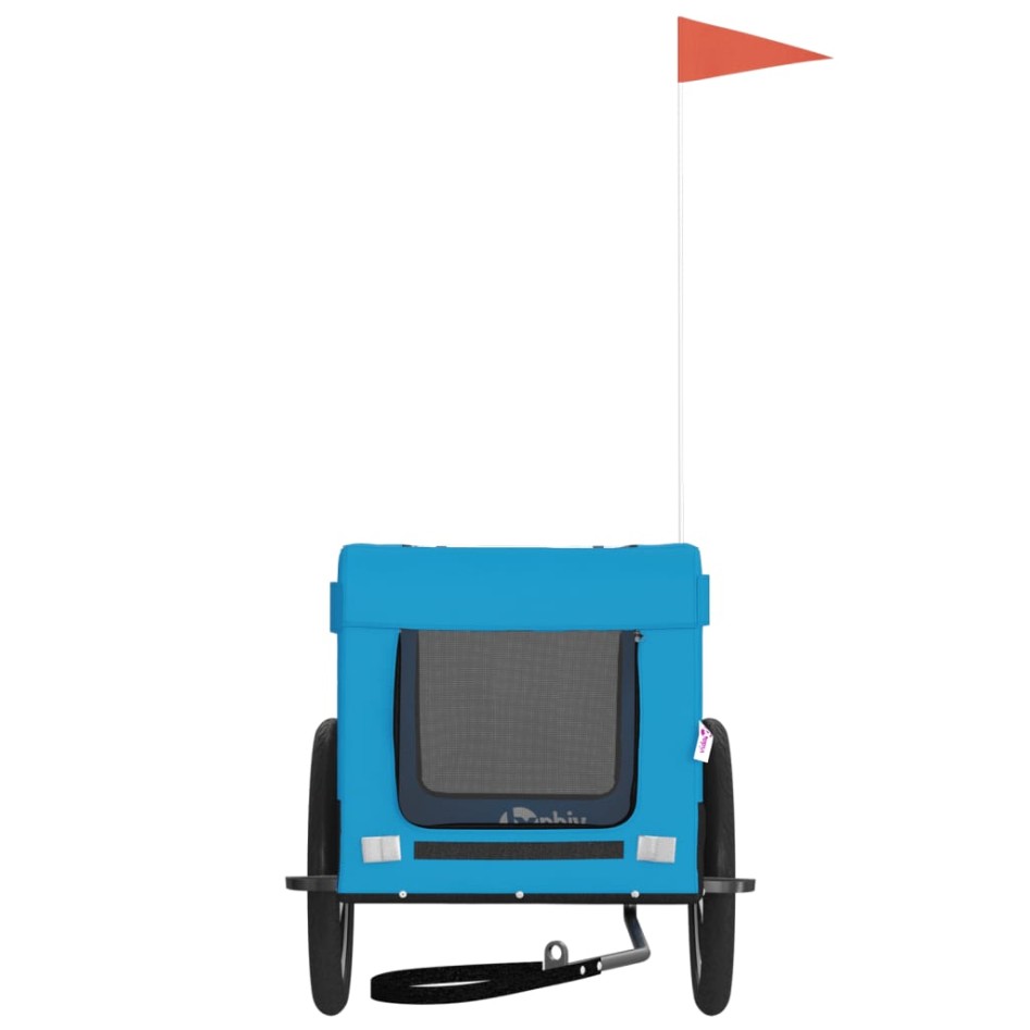 Remolque de bicicleta mascotas hierro tela Oxford azul