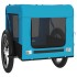 Remolque de bicicleta mascotas hierro tela Oxford azul