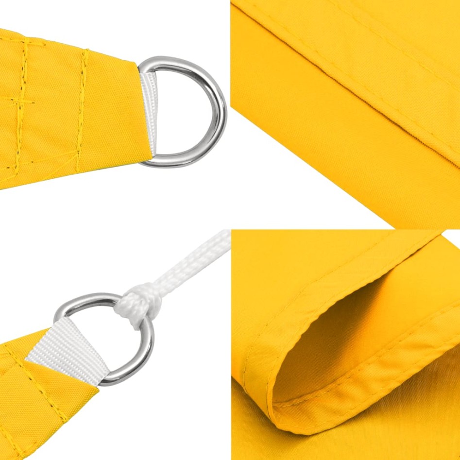 Toldo de vela triangular tela Oxford amarillo 6x6x6