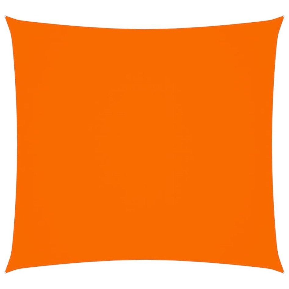 Toldo de vela cuadrado tela Oxford naranja 4,5x4,5