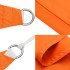 Toldo de vela cuadrado tela Oxford naranja 4,5x4,5