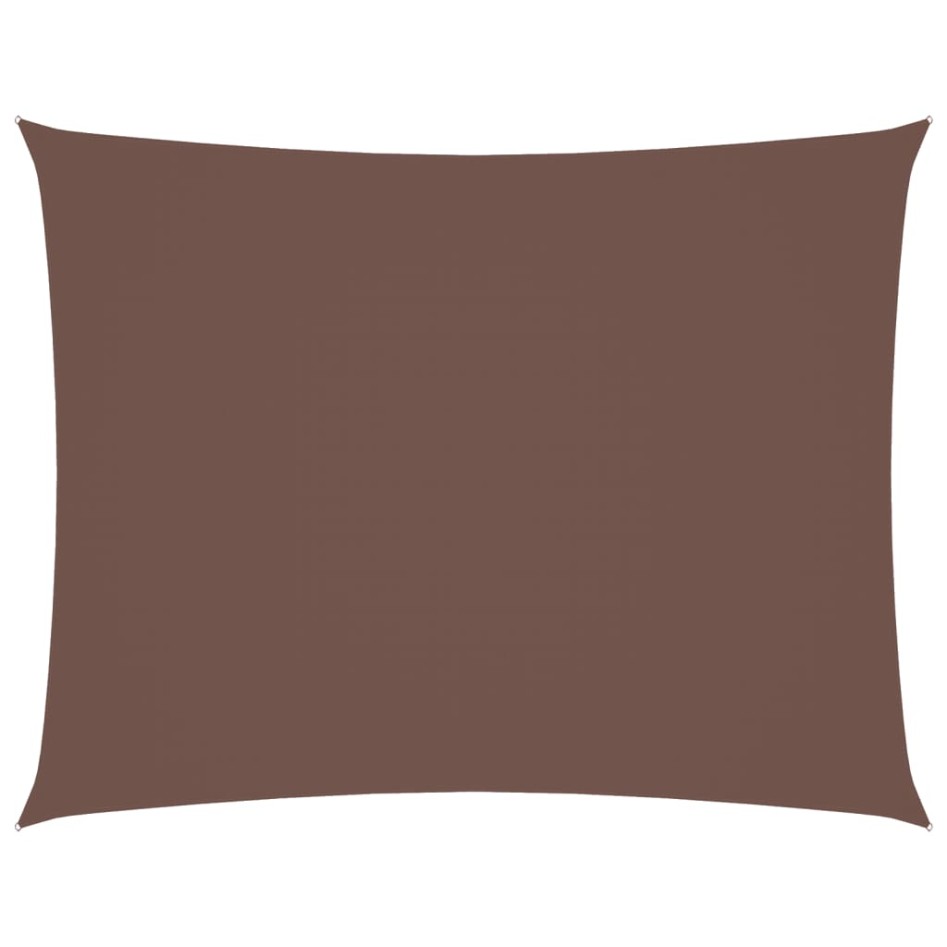 Toldo de vela rectangular tela Oxford marrón 5x6