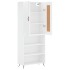 Aparador alto madera contrachapada blanco brillo 69,5x34x180
