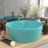 Lavabo lujo con rebosadero cerámica verde claro mate 36x13